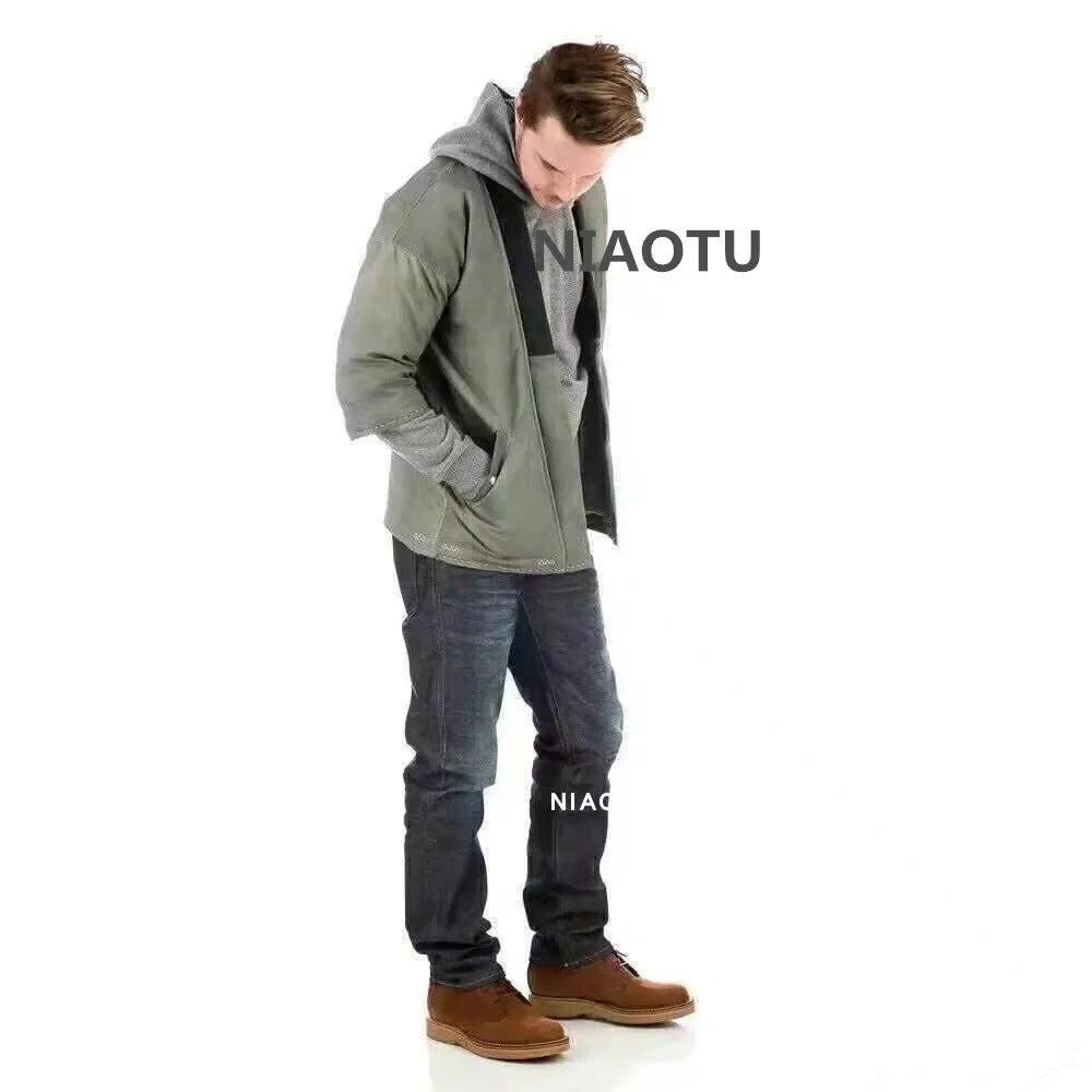 Short Three Color Hoodless Standing Collar Taoist Robe Cotton Padded Down Jacket Men's Solid Loose Coat Non Visvim Dcdt