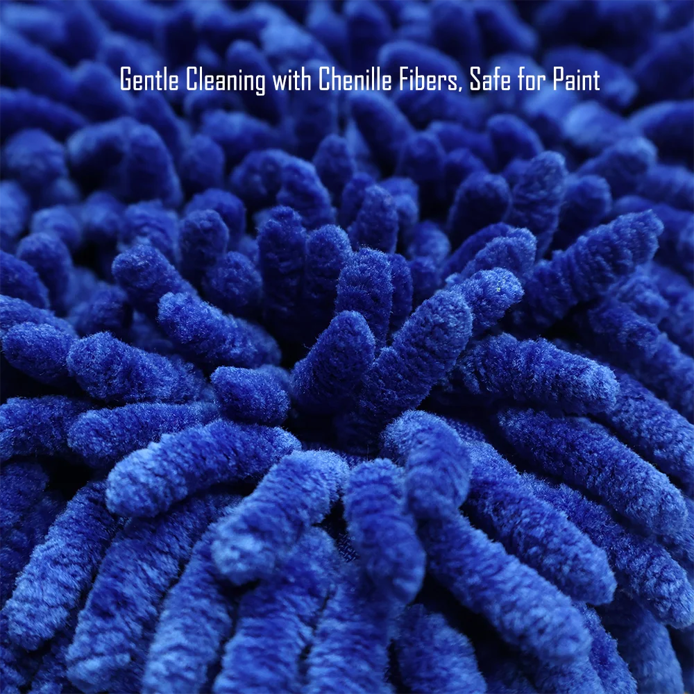 Dual-Sided Chenille Car Wash Glove 2-in-1 Washing and Polishing Glove car cleaning gloves microfiber cleaning gloves microfiber washing gloves microfiber gloves