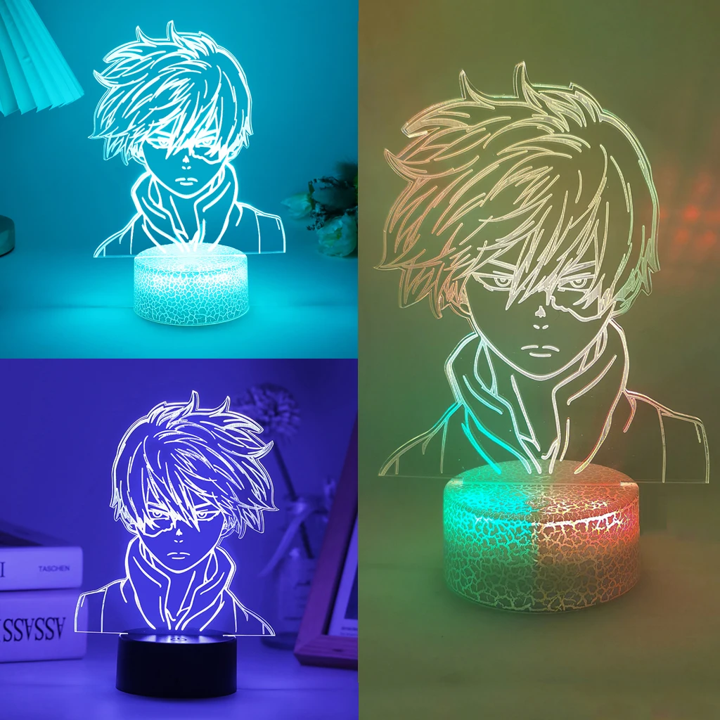 

My Hero Academia 3D Led Night Light For Kid Anime Manga Berserk Guts Lamp Child Room Decor Illusion Gift Darling In The Franxx
