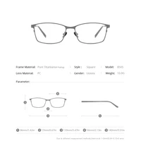 FONEX Оправа для очков Мужская титановая, квадратная, 8505 — изображение 4