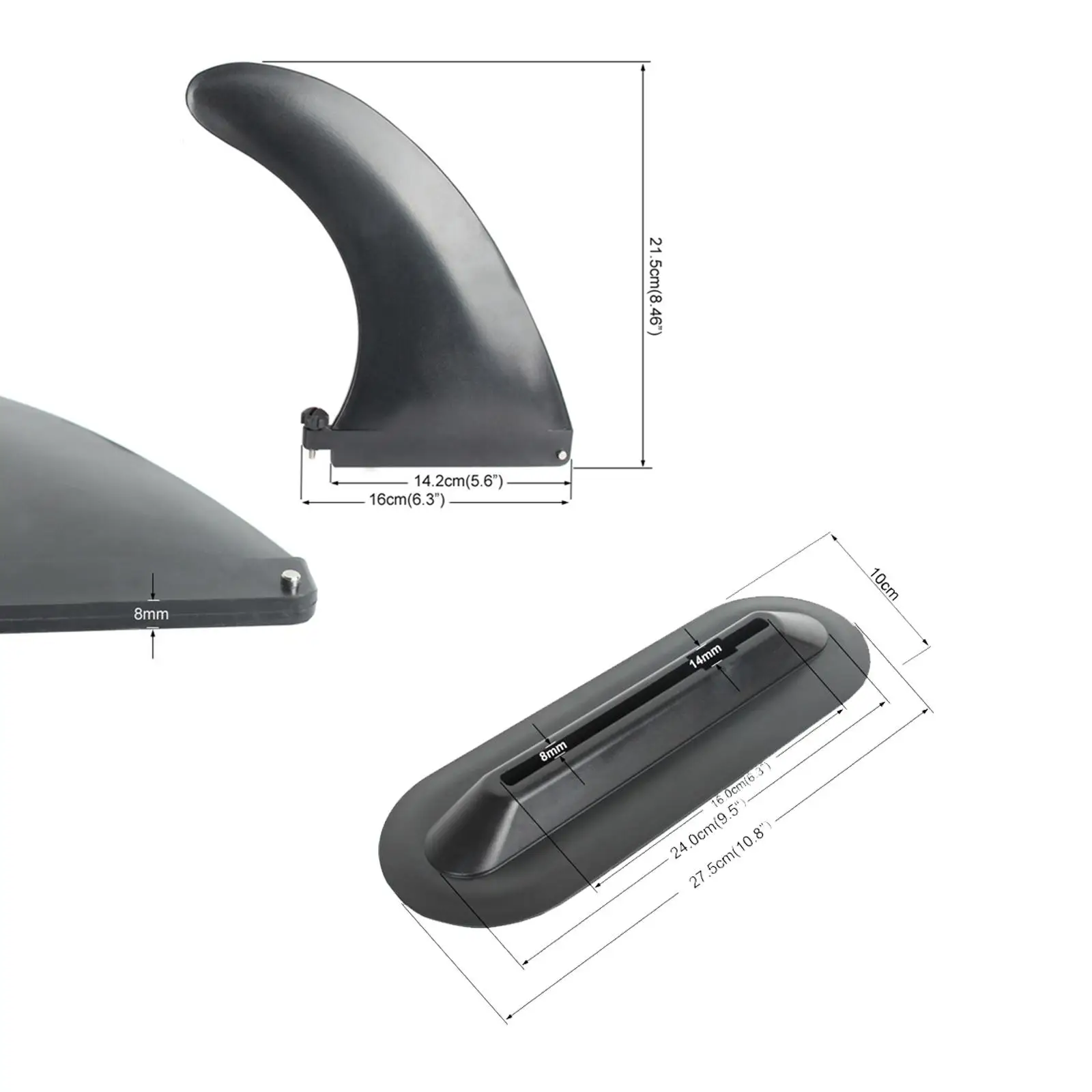 

Плавники для доски для серфинга, мягкие центральные плавники, простые в установке быстросъемные винты, одинарный плавник для водяного круизера