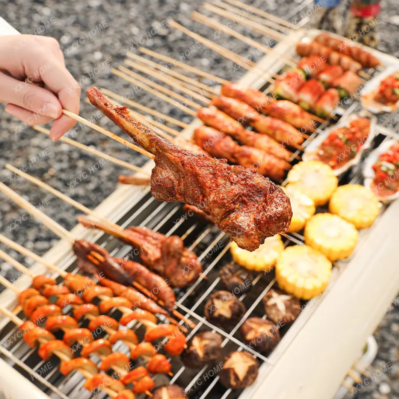 

Barbecue Stove Household Tool Supplies Full Set Barbecue Grill Outdoor Camping Portable Stainless Steel Kebabs