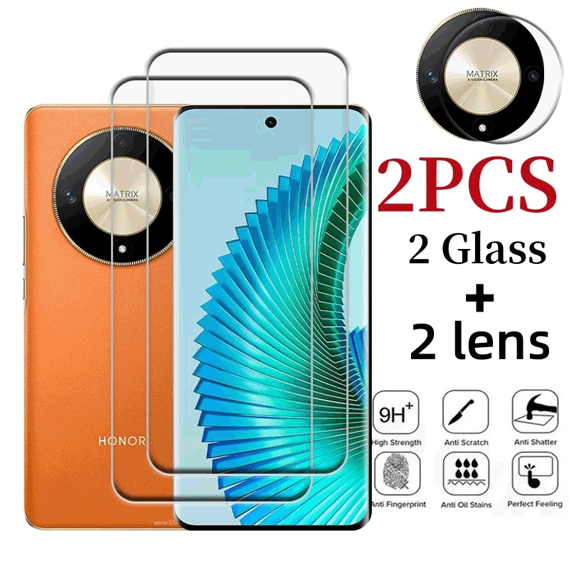Per Honor Magic 6 Lite Class 3D Full Curved Glass Screen Protector Phone Film Honor Magic 6 5 Lite Pro Temperd Glass Camera Lens