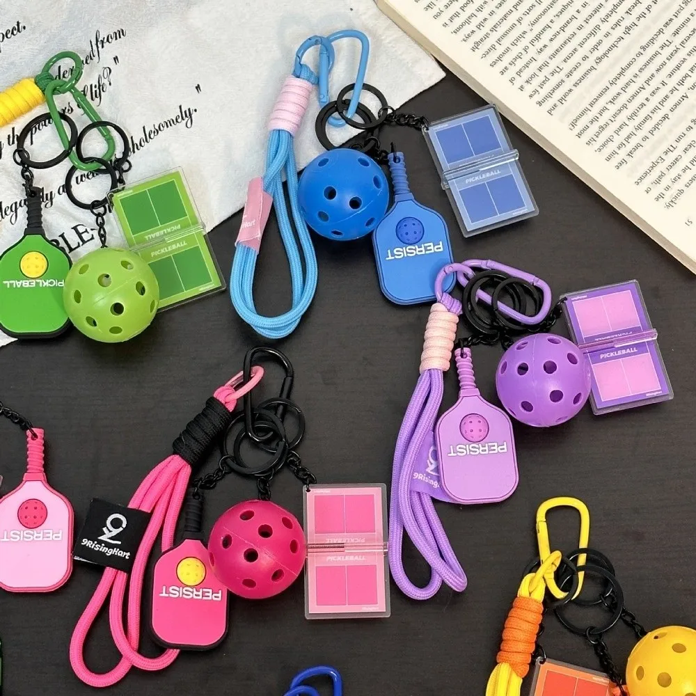 Pickleball Keychain Charm Set 3
