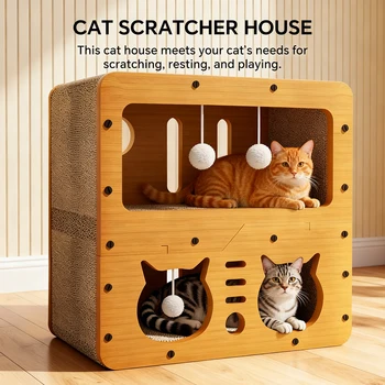 2-Tier Cardboard Cat House 1