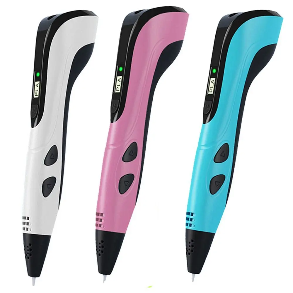 Creative 3D Printing Pen with 12 Color Filament Set and USB Rechargeable Design
