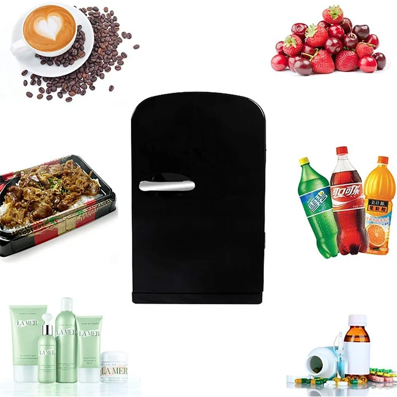 Portable 6L Coffee Machine with Mini Cosmetic Refrigerator, Portable Electronic Heating and Cooling Box, Car Mounted