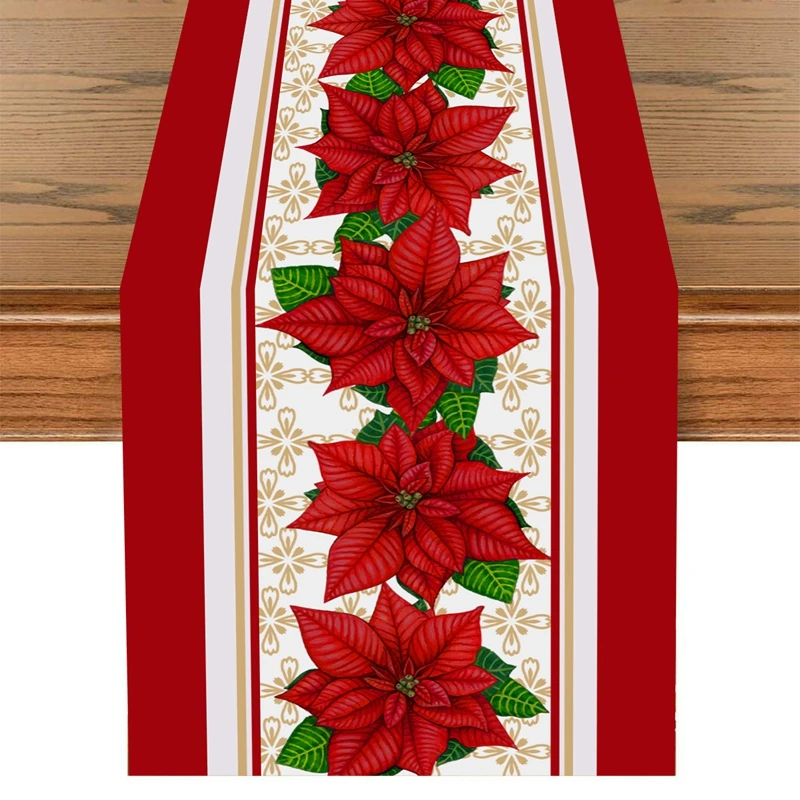 2024 Weihnachten Tischläufer Frohe Weihnachten Dekorationen für Zuhause Tischdecke Navidad Noel Kerst Weihnachtsgeschenke Neujahr 2025, Natal – Detail 4