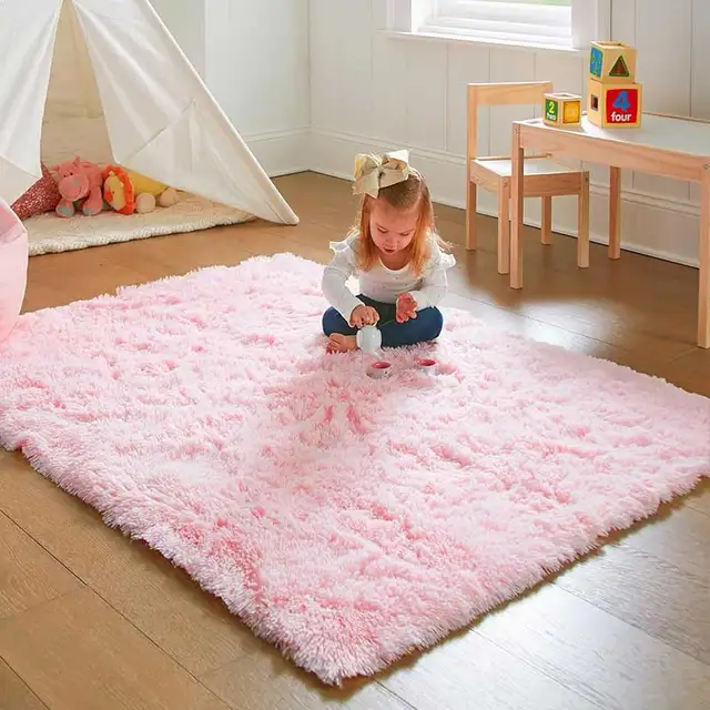 Tapis de chambre à coucher rose pour chambre d'enfant, tapis doux de sol pour filles mignonnes, décoration de salon, grands tapis de chevet blancs moelleux pour enfants 3 Tapis de chambre à coucher rose pour chambre d'enfant, tapis doux de sol pour filles mignonnes, décoration de salon, grands tapis de chevet blancs moelleux pour enfants 3
