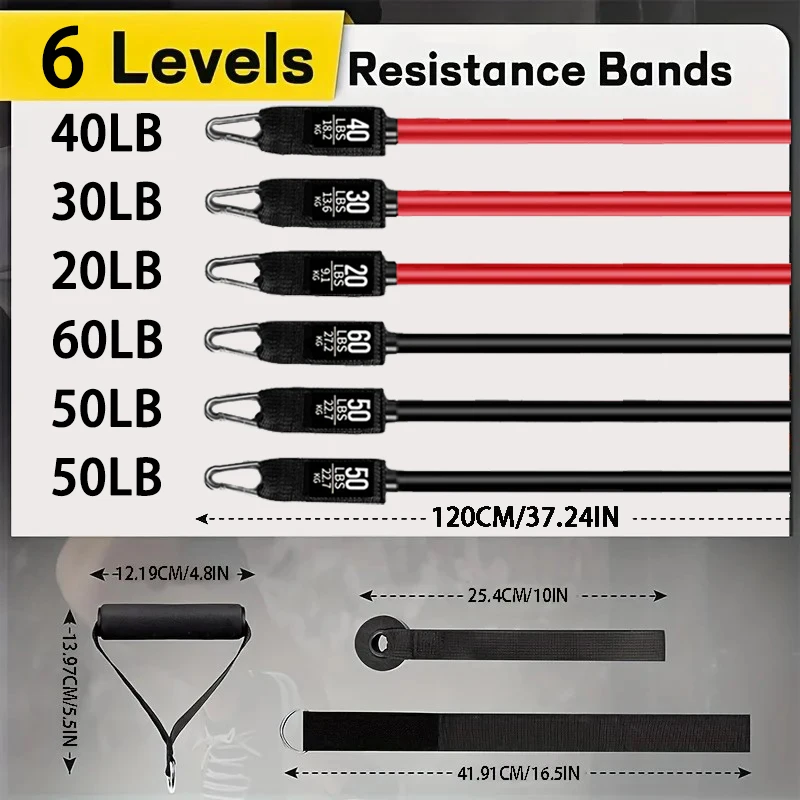 250lbs Resistance Bands Set 2