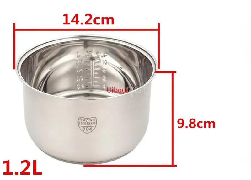 Durable Non-Stick 304 Stainless Steel Rice Cooker Inner Pot Replacement