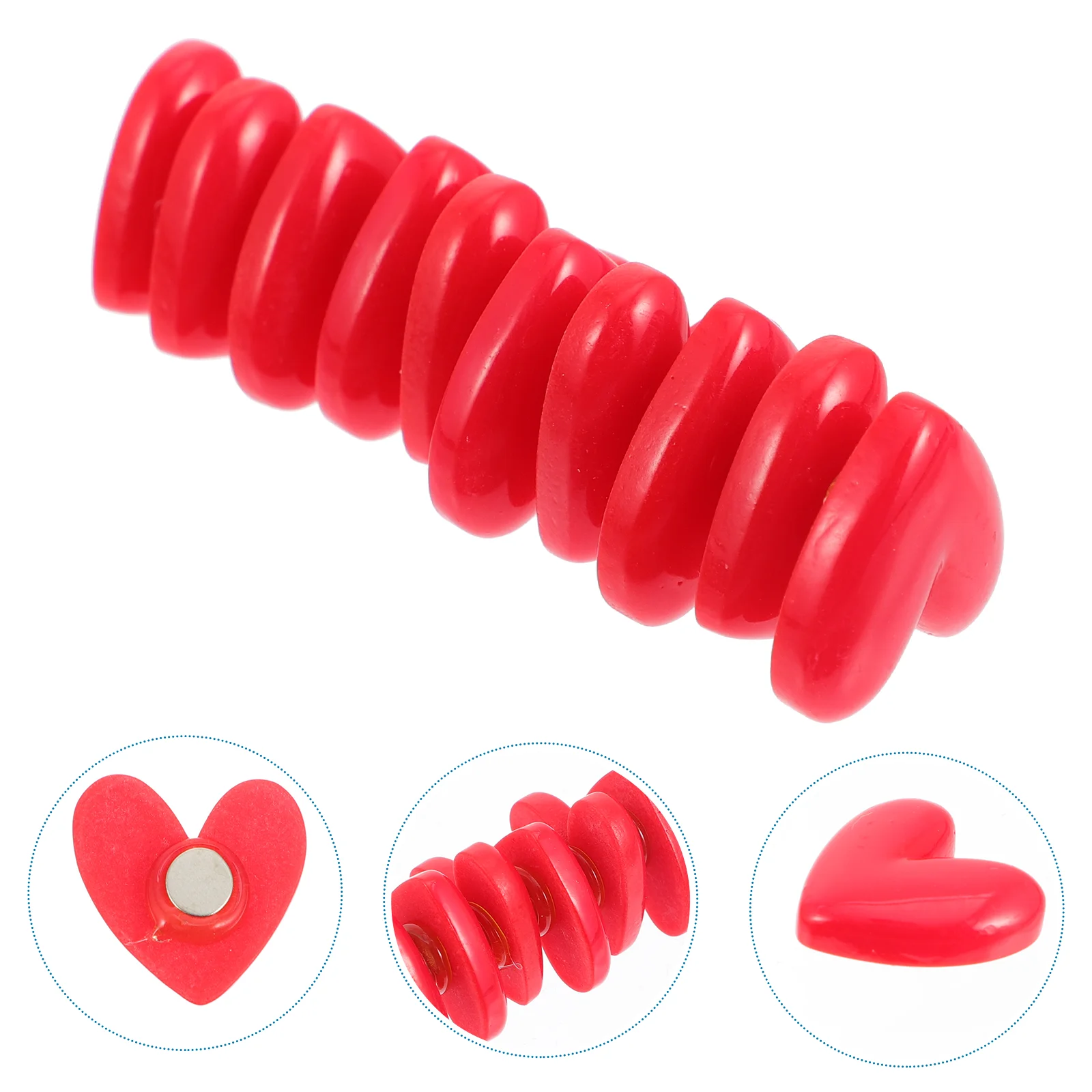Piccoli magneti da frigorifero in vetro di benvenuto San Valentino gnomo rosso rosa amore cuori rotondi magneti per frigorifero adesivi magnetici per frigorifero vacanza cassetta postale garage porta