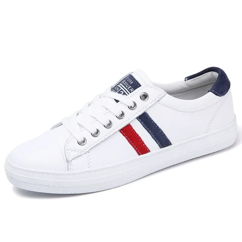 Leather shoes white 2022 spring, autumn, and winter casual shoes flat soled  soft soled breathable sports shoes