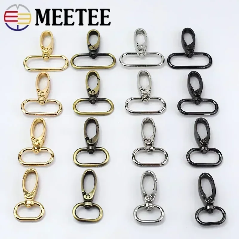 Metal Bag Buckle 10/20Pcs 20/26/32/38mm Metal Bags Strap Buckles Lobster Clasp Collar Carabiner Snap Hook DIY KeyChain Bag Part Accessories