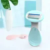 Portable Women's Safety 4-Blades Shaving Razor Body Face Bikini Underarm Hair Removal Manual Shaver Tool With Travel Case 3