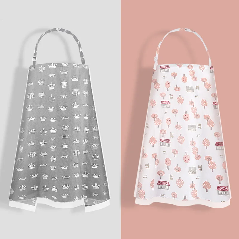 New Cotton Cartoon Nursing Cover For Breastfeeding Double Layer Soft Nursing Apron Multi Use For Baby Blanket Stroller Cover