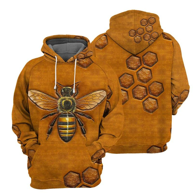 Bee Pattern Hoodie 1