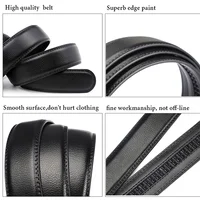 Men's High-Quality Belt 110cm 120cm 130cm Luxury Belt, Black Men's Automatic Buckle Jeans Men's Belt Suit Belt 6