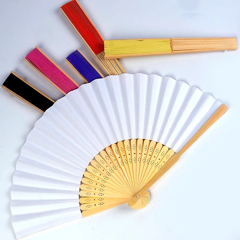 Folding Fan Mini Fan Hand Fan Chinese White Red Pink 8