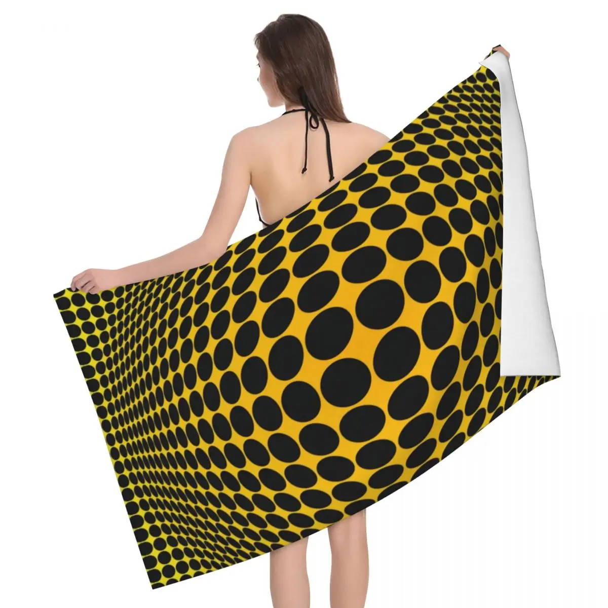 

Yayoi Kusama Abstract Art Beach Bath Towel Microfiber Pumpkin Aesthetic Dots Shower Sports Yoga Towels