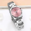 Luxury Women's Watch 29mm Fashionable Stainless Steel Rhinestone Pink Minimalist Girl Clock Outdoor Travel Women Wrist Watches 1