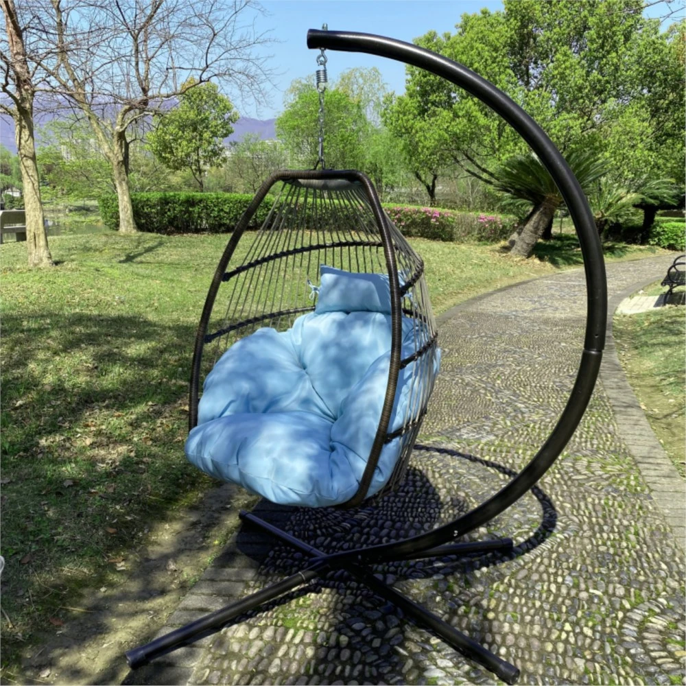 piek plaats Schadelijk Met C Type Bracket Met Kussen En Kussen Voor Outdoor Patio Rieten Vouwen  Opknoping Stoel Rotan Schommel Hangmat Ei Stoel|Tuinstoelen| - AliExpress