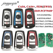 Jingyuqin 스마트 원격 키 키리스 고, BMW 3 5 7 시리즈 2009-2016 CAS4 F 시스템 FOB, 315, 433, 868Mhz, KR55WK49863 pcf7945