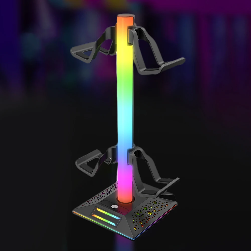 RGB Game Headset Stand Touch Control Strip Light Head Mounted