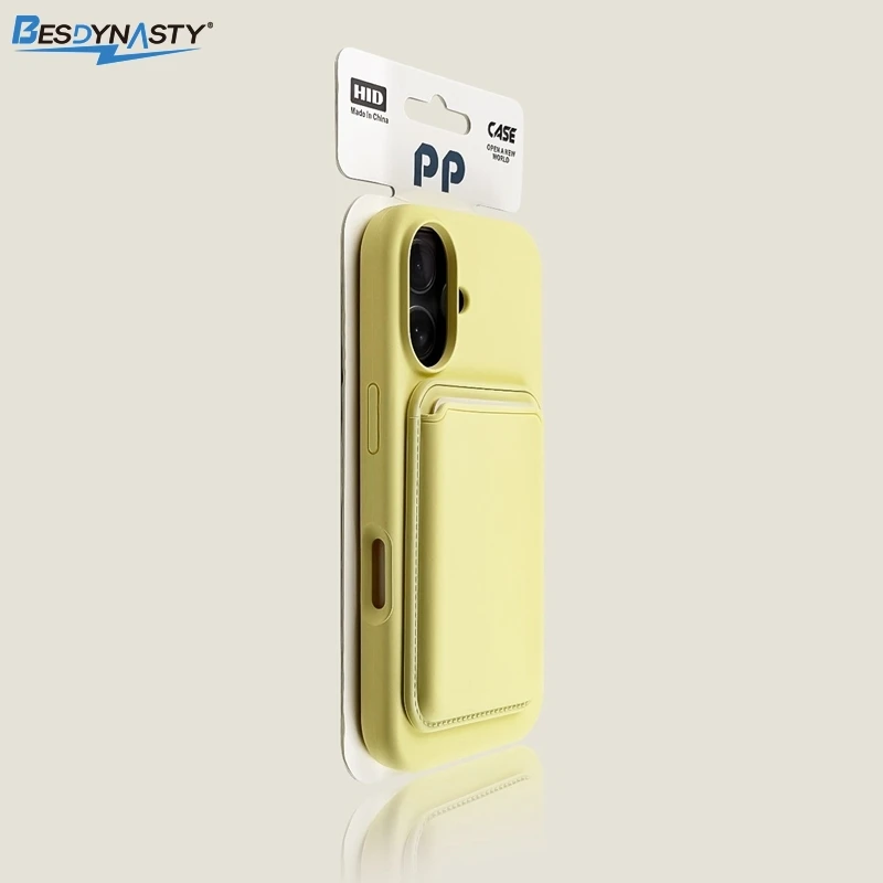 Magnetic Liquid Silicone Wallet Phone Case with Card Holder