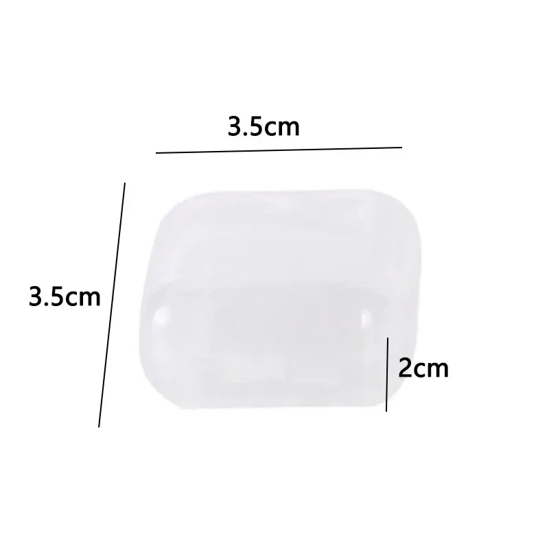 Compact Transparent Jewelry Storage Box with Flip-Top Lid for Earrings and Small Accessories