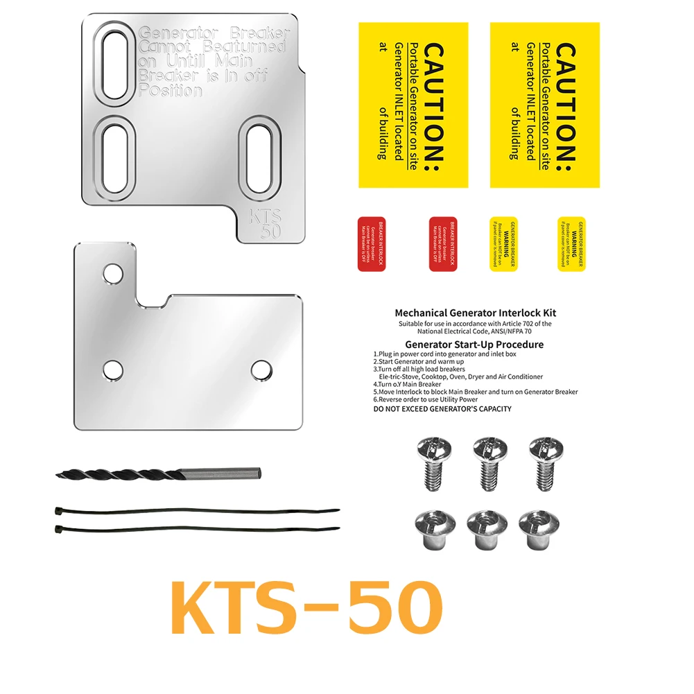 

KTS-50 Generator Interlock Kit for Eaton for Cutler Hammer Br 150 amp and 200 amp panels