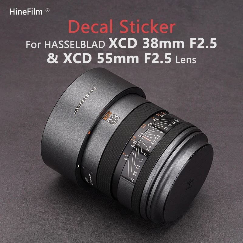 Lente Adesivo Pele Decalque para Hasselblad Xcd 2.5 55v Xcd 2.5 38v Lente Protetor de Pele Anti-risco Capa Envoltório Cabolsa Xcd38 Xcd55