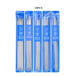 Premium Stainless Steel Double-Pointed Knitting Needles Set (20cm) (1)