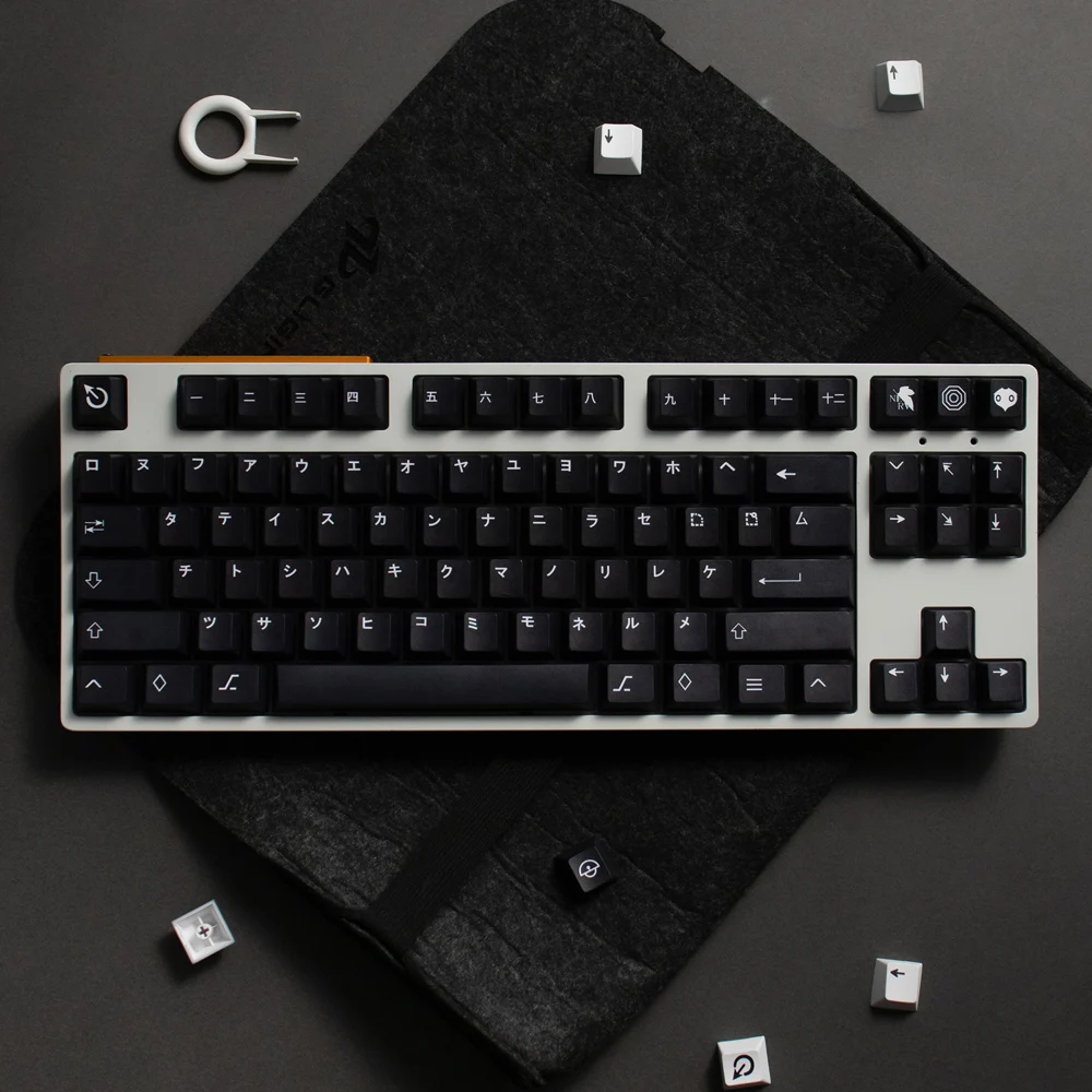 gmk wob katakana chaves pbt keycap cereja perfil inglês personalizado personalidade keycaps para teclado mecânico