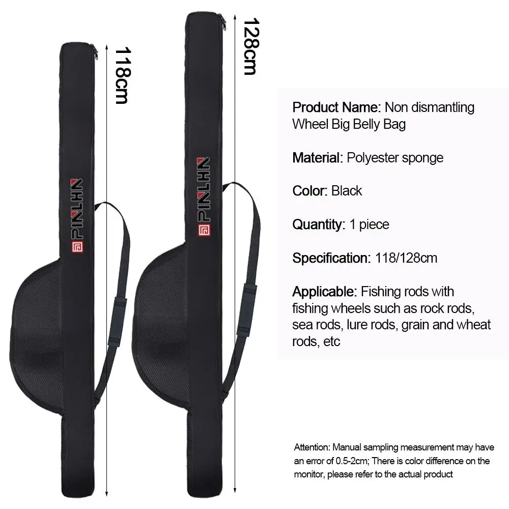 New Portable Fishing Rod Bag With Shoulder Strap 118/128cm Fishing Rod Case Folding Fishing Pole Case