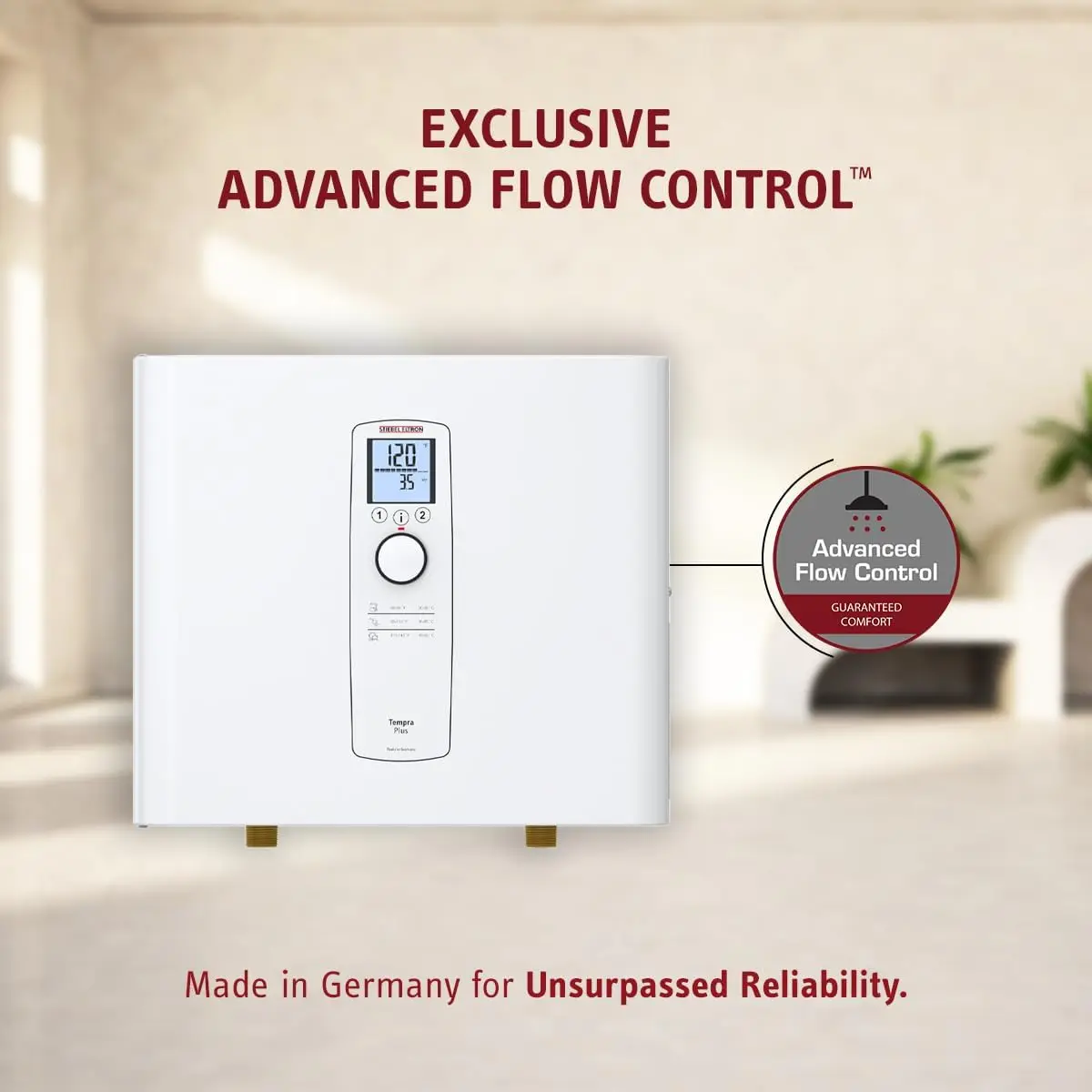 Tankless Water Heater Tempra 20 Plus Electric on Demand Hot Water Eco White It&rsquo;s Noise Free While in Use