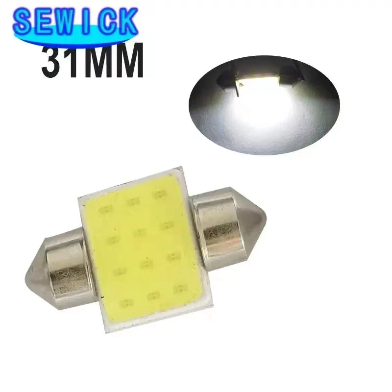 100Pcs C10W C5W LED COB  31mm 36mm 39mm 41/42mm 12V  ڵ ȣ ׸   12SMD