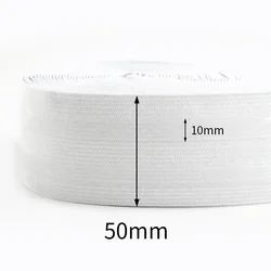 Non - Slip Silicone Elastic Band for DIY Sewing and Stretch Webbing Projects (White)