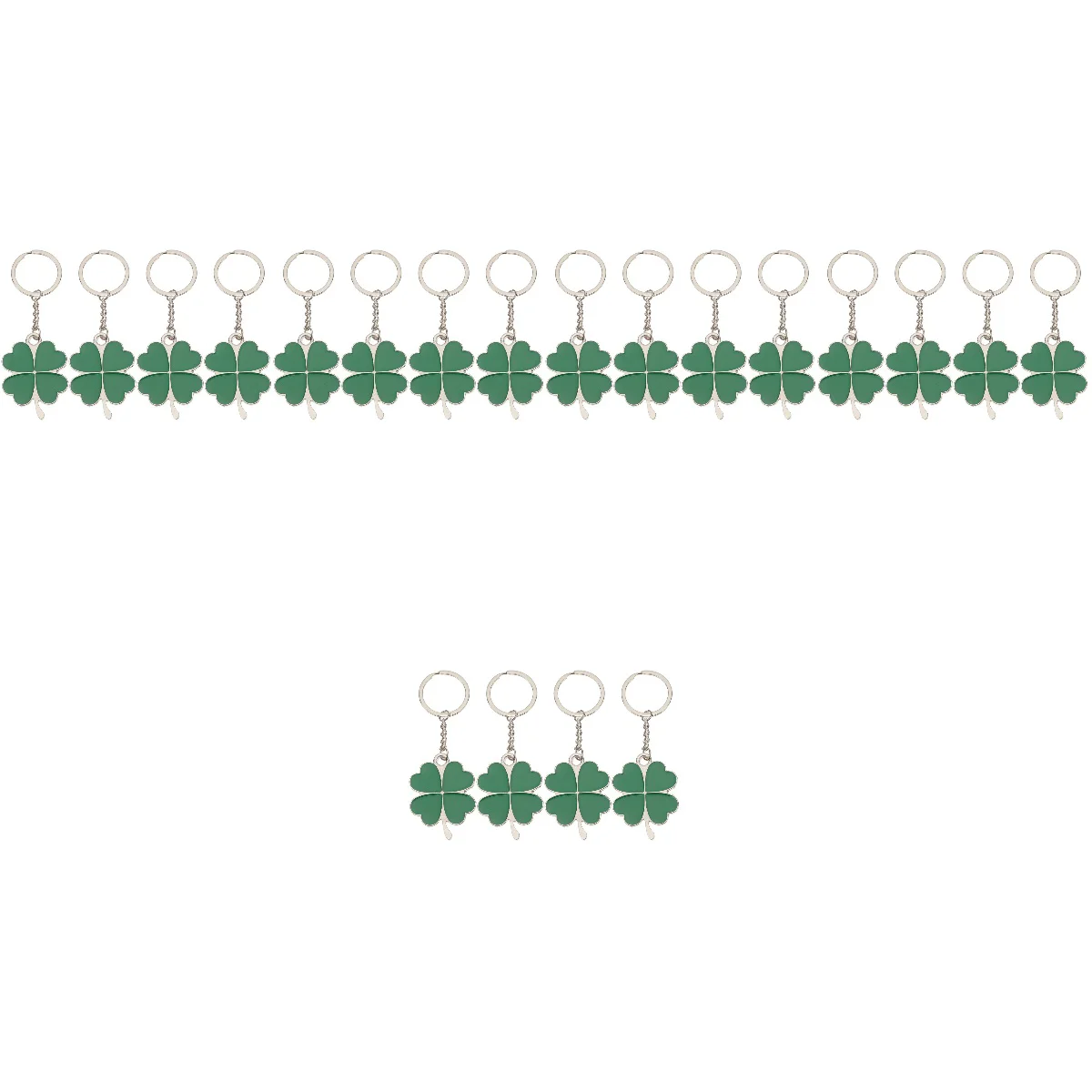 

Four Leaf Keychain Decor StPatrick Day Hanging Ornament Alloy Ring Patrick's Gift Rings