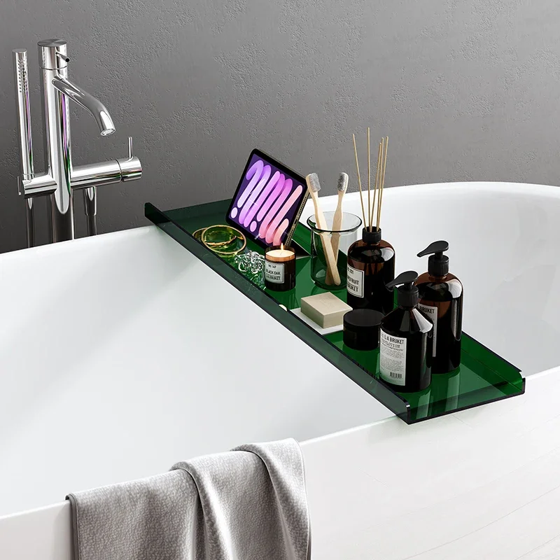 Extendable Bathtub Trays Multifunctional Shelf European Plastic Bathtub Trays Transparent Bandejas Storage Organizer WW50BT
