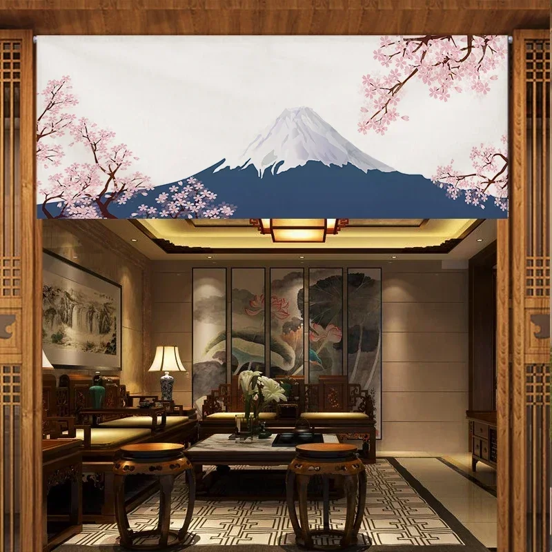 Japanese Horizontal Door Curtain Cuisine Izakaya Sushi Restaurant Kitchen Partition Decorative Curtain Noren 5