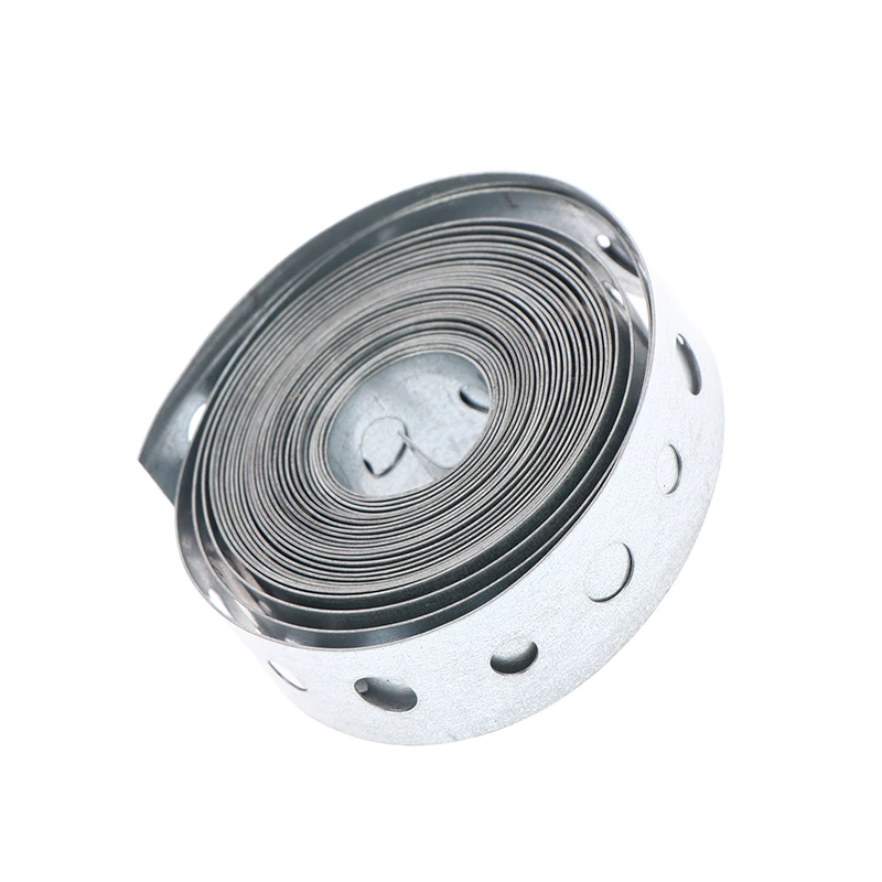 1 Roll Galvanized Steel Pre-Punched Hanger Strap Multi-Slot Pipe Supports Hanging Sheet Metal Work Hardware