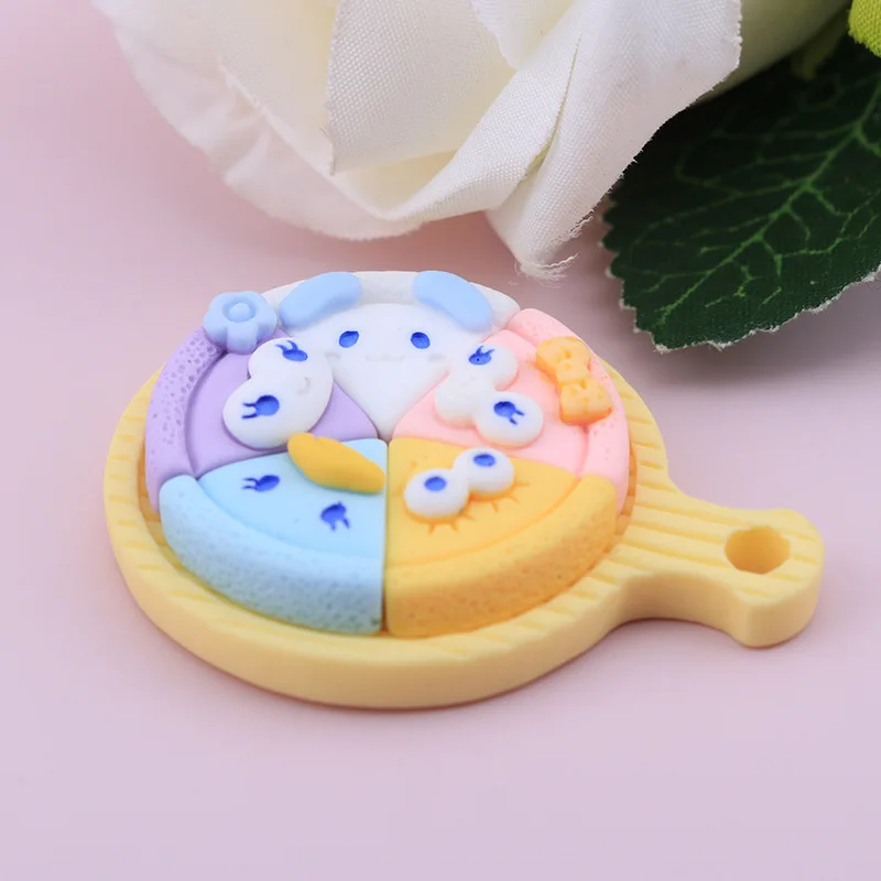 

5Pcs Cartoon Pizza Food Plaything Resin DIY Storage Box Shoes Hat Icebox Barrette Mobile Phone Case Scrapbook Cream Glue Resin