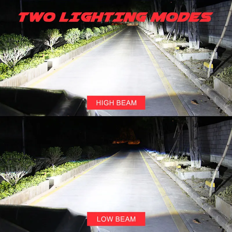 H4 LED Projector Mini Lens T3 Headlight Bulbs Hi/Lo Beam Headlight 100W 12V 24V Fog Lights Bulb LED 6000K Car Lamp