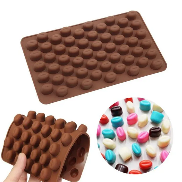 Mini Kávébab Csokoládé Penész Kemény Cukorka Szilikon Torta Dekorációs Szerszám Cupcake Topper Tabletta Készíti A Kutyakeveréket