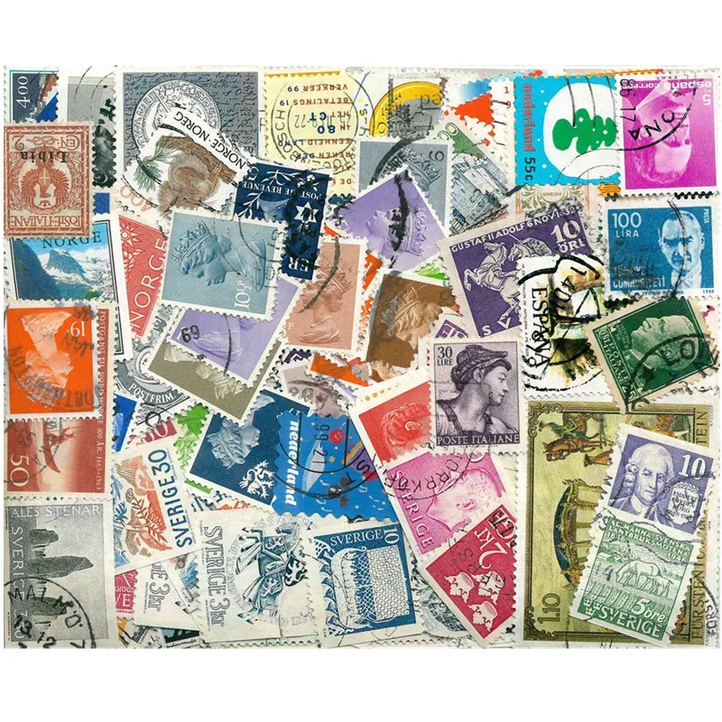 100 Pcs / lot Postage Stamps Good Condition Used With Post Mark From All The World Wide For Collecting Gift - 5