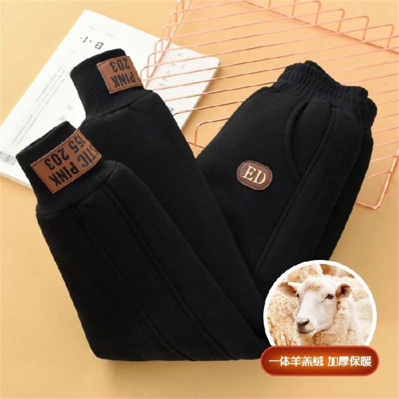 Thick Warm Pants Winter Cotton Fleece Trousers Kids Clothes Boys Girls Sport Long Pants 4-14 Years