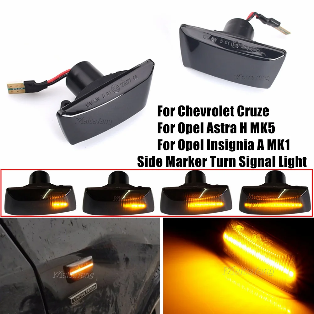 Luz Led Intermitente Para Coche, Indicador Lateral Dinámico De Señal De Giro Para Opel Insignia, Astra H, Zafira B, Corsa D, Chevrolet Cruze, 2 Uds.