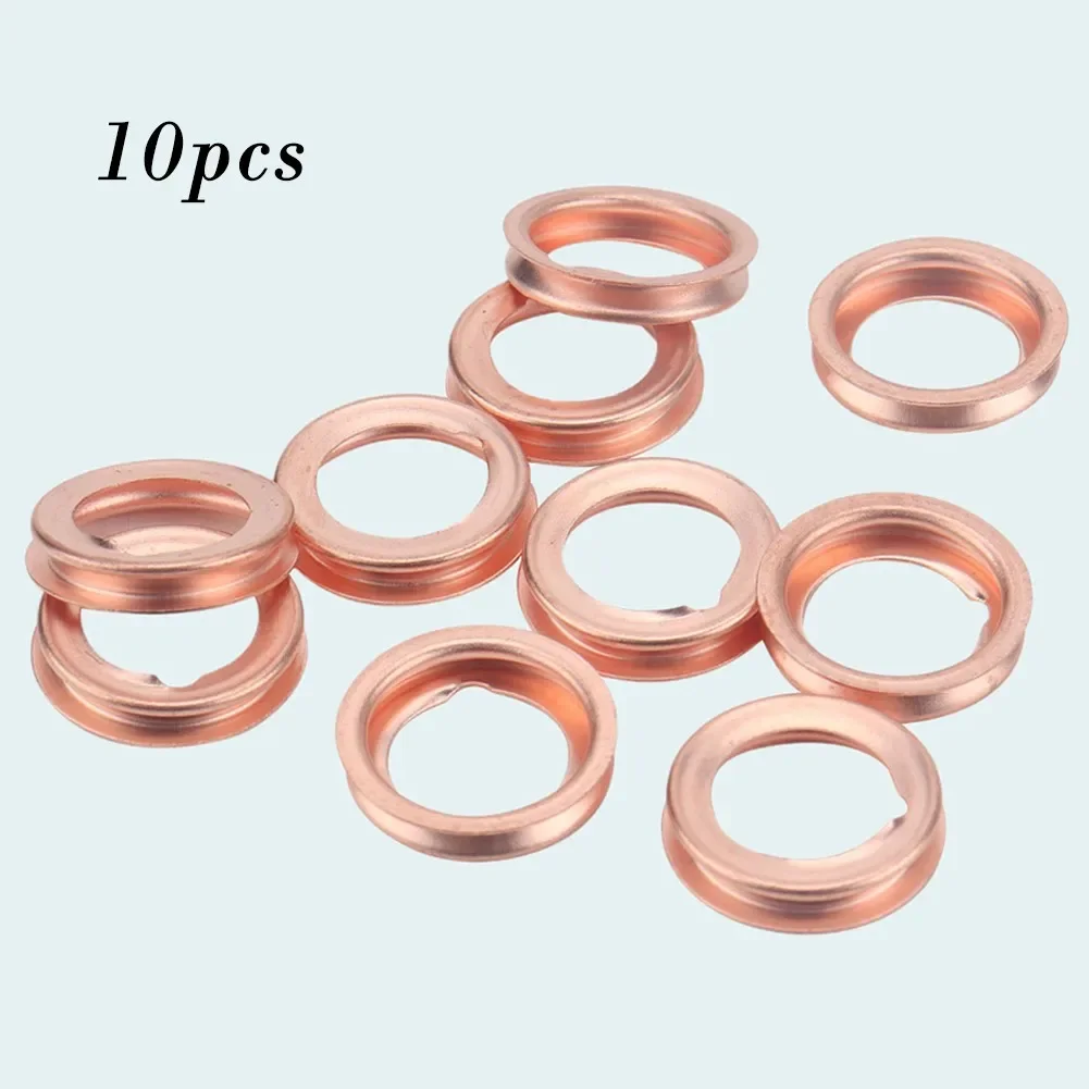 10Pcs Oil Drain Plug Crush Washer Gaskets 11026JA00A For Nissan 2010 2011 Metal Crush Gaskets For Nissan 370Z Cube 2010 Aluminum Gasket Kits Oil Drain Plugs