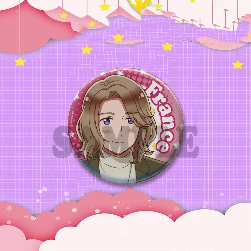 Hetalia Die Welt Twinkle Frankreich Italien England Japan Emaille Pin Cartoon Abzeichen Schmuck Brosche Zubehör Fans Sammlergeschenke – Detail 15